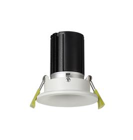 DM202492  Bruve 12 Tridonic powered 12W 3000K 1200lm 36° LED Engine,300mA , CRI>90 LED Engine Matt White Fixed Round Recessed Downlight, Inner Glass cover, IP65